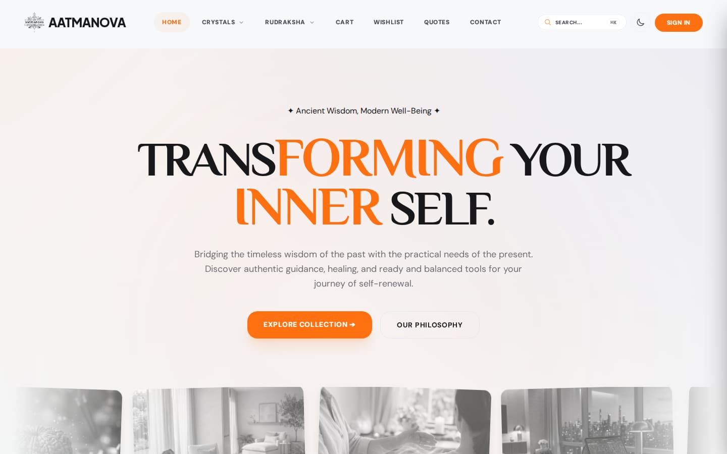 aatmanova.in on a desktop browser